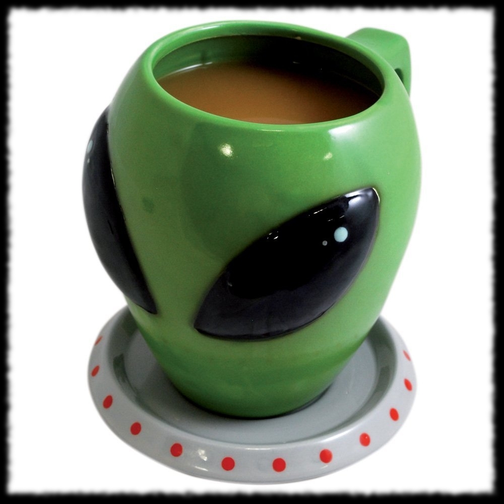 Alien and Flying Saucer Mug For Sale