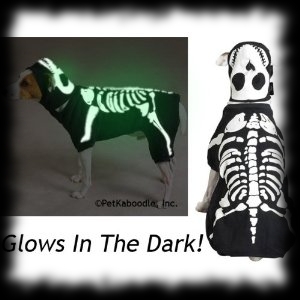Glow In The Dark Dog Costume for Canines Skeleton