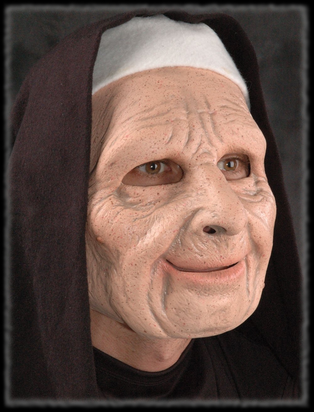 Old Nun Mask for Halloween Graveyard Party Ideas