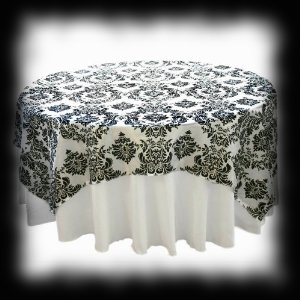 Round Lacey Black Spooky Table Cloth Decoration