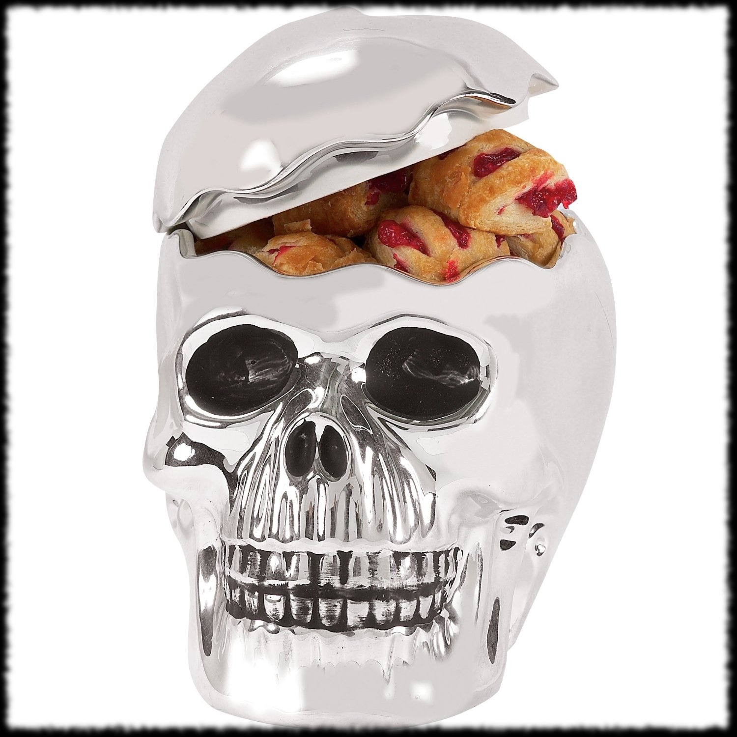 Skeleton Skull Cookie Jar Halloween Decoration