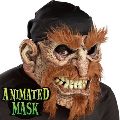 Animated Pirate Mask Ani-Motion Halloween closed mouth