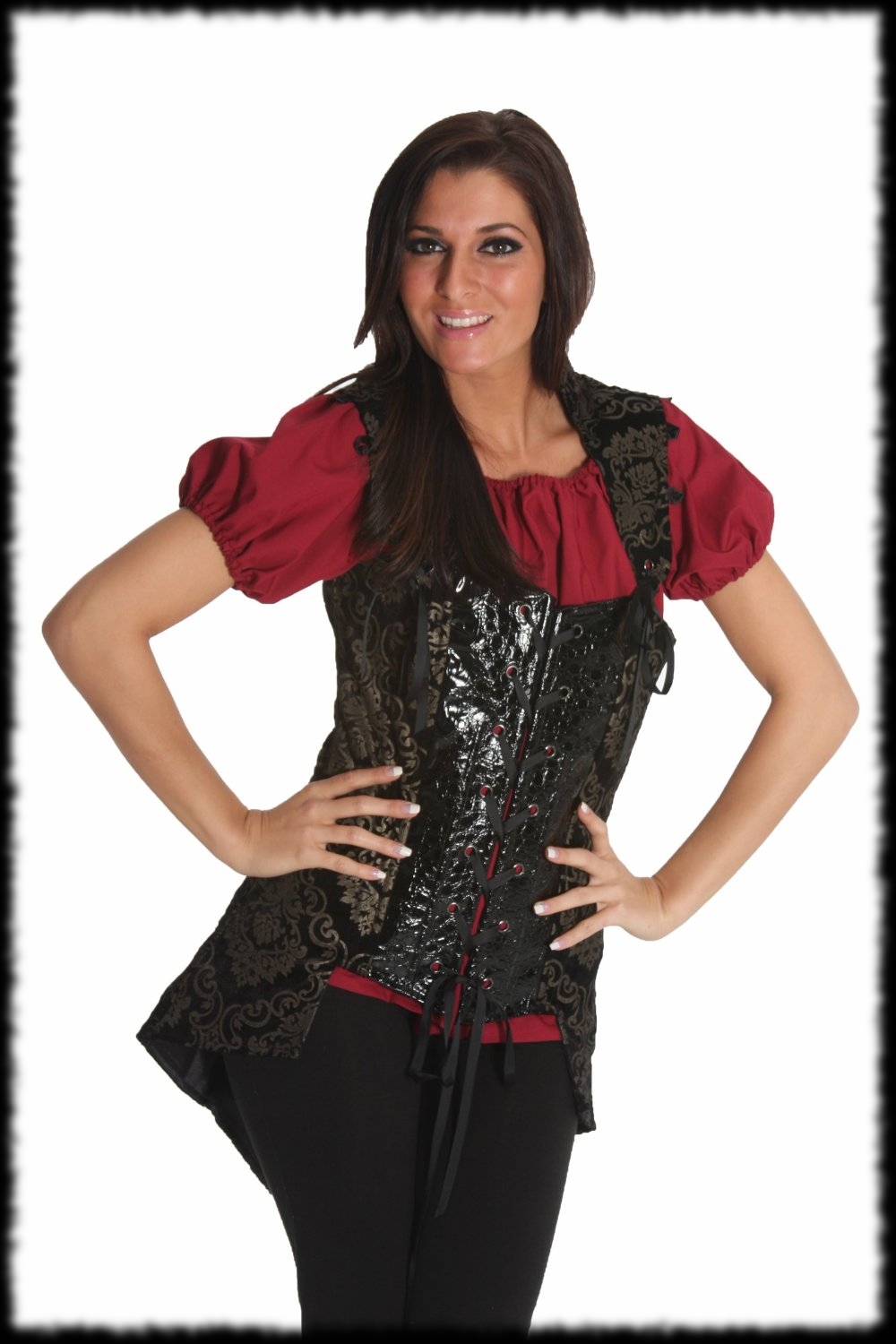 Halloween Costume Ideas Deluxe Lady Pirate Costume Corset with Removable Sleaves