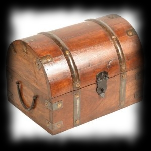 Real Wooden Pirate Treasure Chest Small