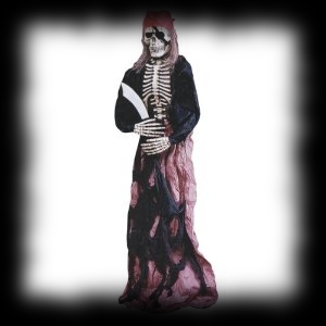 6 Foot Tall Free Standing Pirate Skeleton Halloween Decoration