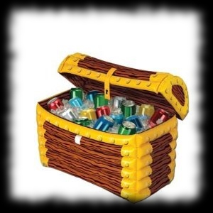 Inflatable Party Coolers Pirate Halloween Theme Treasure Chest