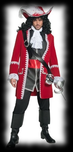 The Kings Navey Captain Red Coat Halloween Costume