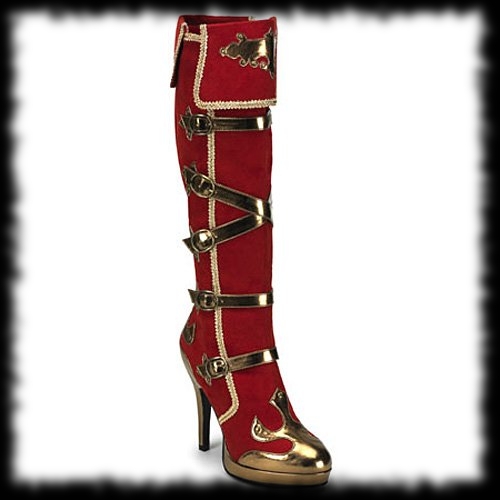 Deluxe Women's Red Pirate Boot Costume Accessory