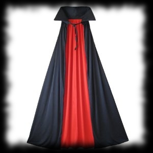 Deluxe Lined Long Cape Red and Black Halloween Costume Accessory