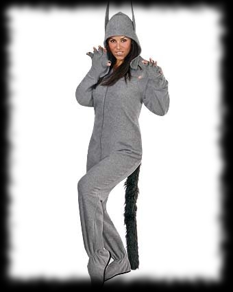Footed Werewolf Costume Gray for sale