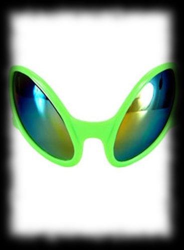 Alien Sun Glasses Halloween Costume Green