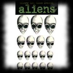 Glow In The Dark Alien Stickers For Halloween Party Guests