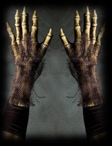 Deluxe Hollywood FX Skeleton Bone Gloves For Sale