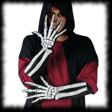 Skeleton Gloves with Bone Arms Halloween Costume