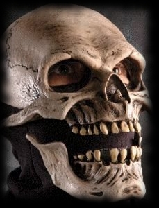 Deluxe Skull Mask with Moveable Jaw Halloween Costume