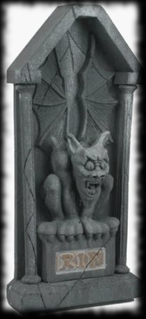 Deluxe Gargoyle Tombstone Halloween Graveyard Prop