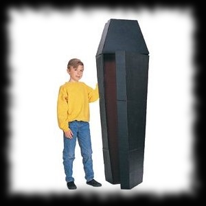 Life Size Casket Coffin for Haunted House Halloween Party Prop Ideas