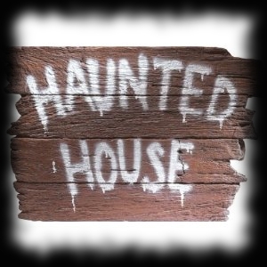 Spooky Abandoned Haunted House Sign Halloween Party