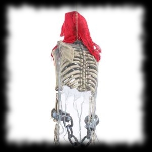 Deluxe Shackled Hanging Pirate Skeleton Prop