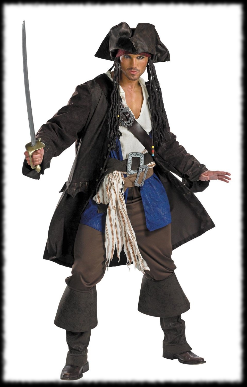 Pirate Costume Deluxe Jack Sparrow Halloween Costume