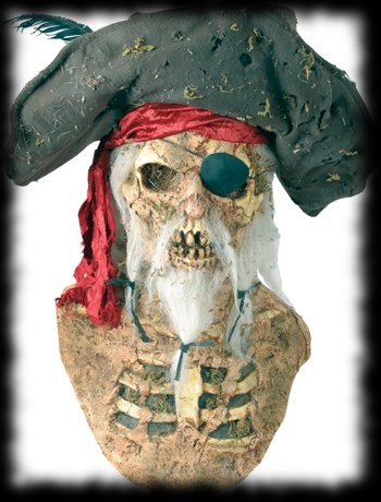 Professional Pirate Mask Old Timer with Chest and Beard