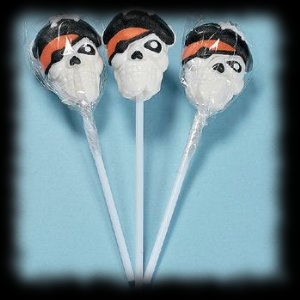Halloween Party Food Treat Ideas Frosted Pirate Suckers
