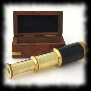 Deluxe Pirate Telescope and Wooden Display Box