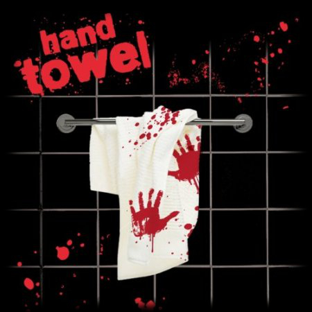 Bloody Hand Towel Halloween Practical Joke Idea