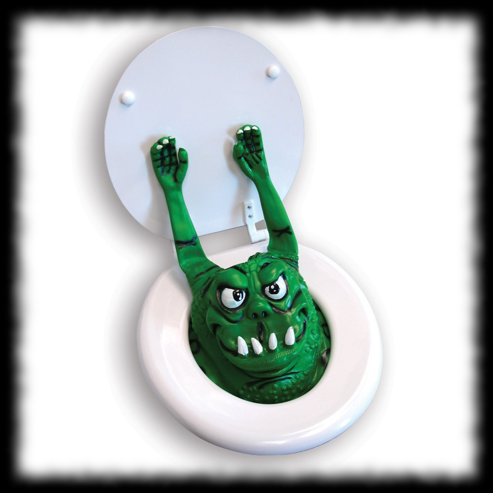 Halloween party prank ideas toilet seat popper jump up scare