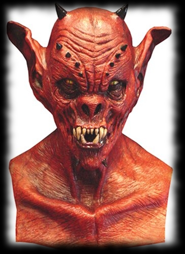 Deluxe Vampire Demon Halloween Mask with Chest Piece