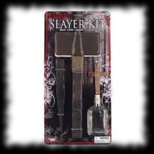 Deluxe Vampire Hunting Kit Stake, Holy Water, Cross and Malat