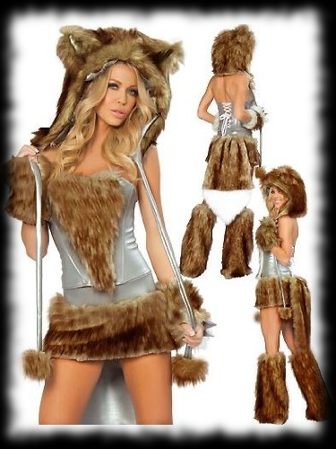 Deluxe Woman's Werewolf Halloween Costume For Sale