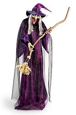 Life Sized Animated Witch Halloween Party Decoration