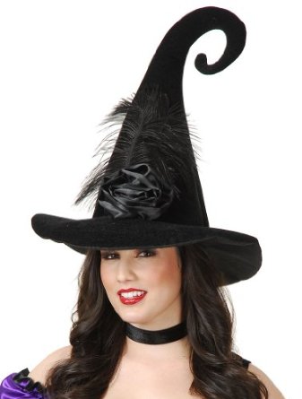 Elegant Velvet Witches Hat Halloween Costume Idea