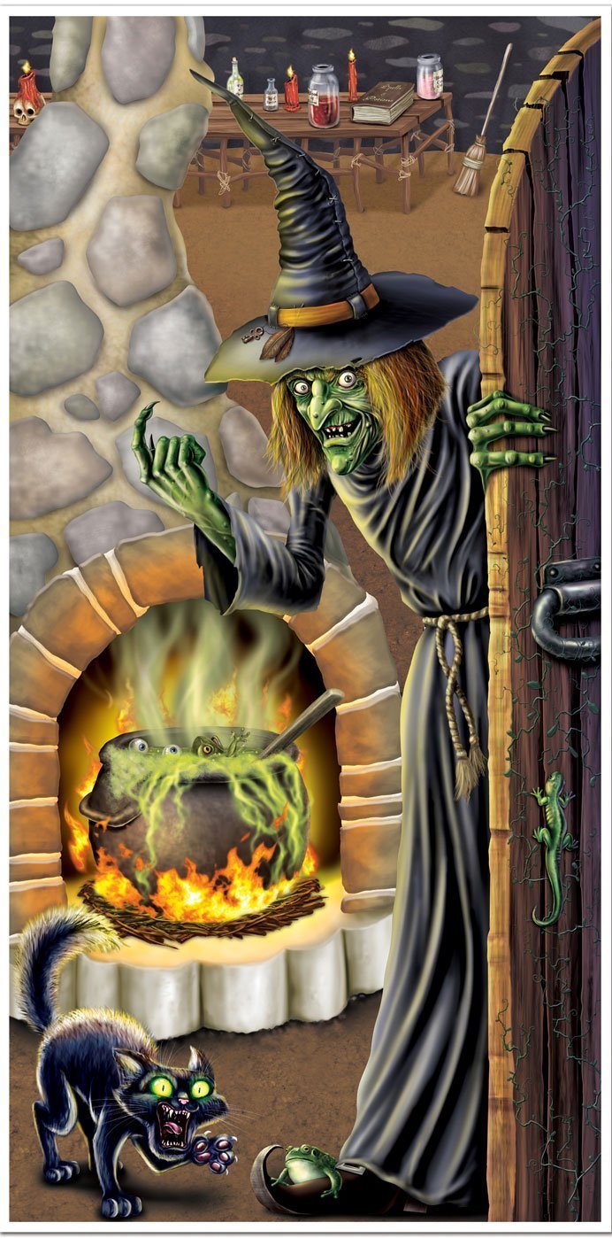 Witches Brew Door Cover Halloween Decoration Idea