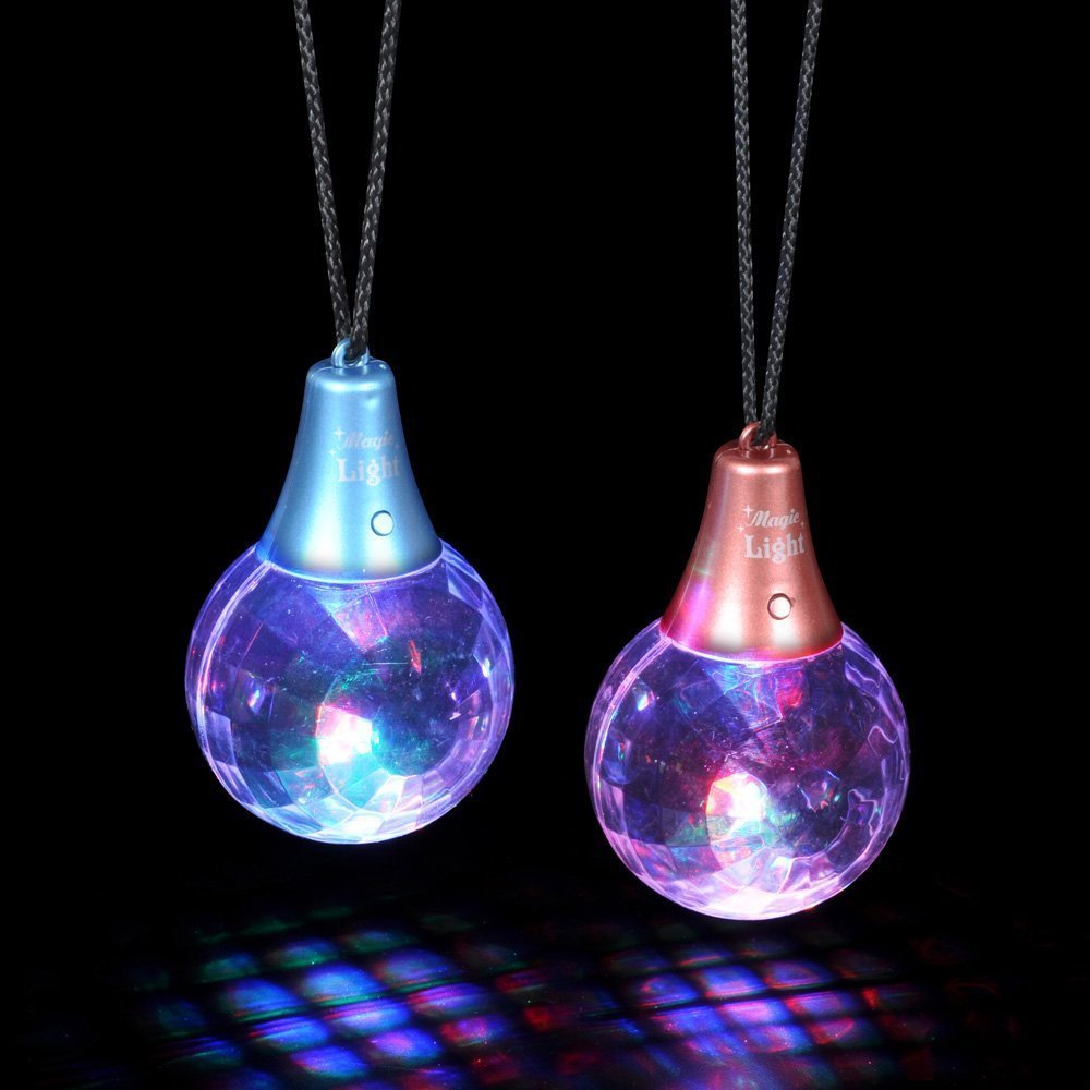 LED Light Up Crystal Necklaces Halloween Costume Accessory Idea