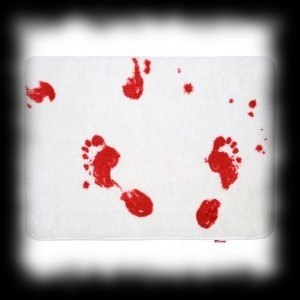 Bloody Bath Mat Zombie Decoration for Halloween Parties